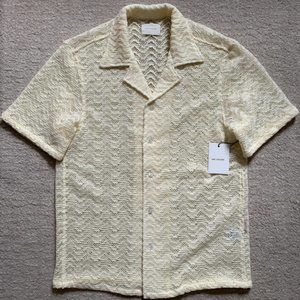 Aime Leon Dore Rico Shirt AfterGlow lace size XS crochet Woven Button